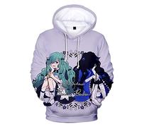 XSLGOGO Unisex Anime Shadows House Felpa con Cappuccio Emilico Graphics Pullover Kate Felpa Casual a Maniche Lunghe