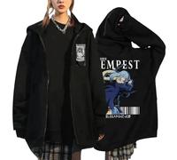XSLGOGO Unisex Anime That Time I Got Reincarnated as a Slime Felpa con Cappuccio MRimuru Tempest Stampa Grafica Felpa con Zip Rimuru Tempest Felpa Giacca