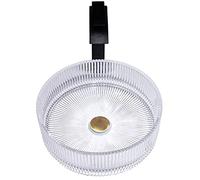 XSMYdpuk Lavandino da appoggio per Bagno da 16" in Vetro Trasparente, lavabo da appoggio Rotondo, lavabo da appoggio, Ciotola, con Miscelatore a Cascata e Scarico a Scomparsa A (C)