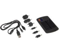 XSories Music Solar Charger Caricabatterie Solare, Porta USB, Funzioni da MP3, Nero/Arancione