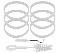 XSPANDER 6 guarnizioni in gomma da 10 cm compatibili con Nutri Ninja Pro Deluxe BL451-30, BL455-30, BL455-30 DOB, BL456-30 900W/1000W Anelli di tenuta di ricambio per frullatore