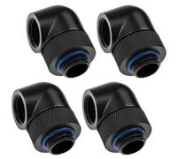 Raccordo girevole XSPC G1/4"""" 90 gradi V2 nero opaco, confezione da 4