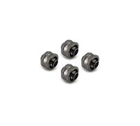 XSPC G1/4"""" to 3/8"""" ID 1/2"""" OD Compression Fitting V2 for Soft Tubing Black Chrome 4-pack