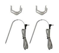 Xspeedonline 2 sonde termostatiche digitali in acciaio inox con 2 clip compatibili per Camp Chef PG24, PG24B, PG24LS, PG24S, PG24SE, PG24LTD, PG24WWS, PG24WWSS, DLX Pellet Grill, Cabelas, Woodwind