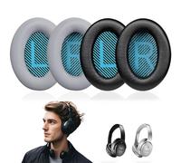 XSQD 2 Paia Cuffie de Cuscinetti Auricolari Sostitutivi, Copri Cuffie Insonorizzate, Cuscinetti Auricolari Spugna di Memoria, Senza Perdite Sonore, Godersi la Musica Tranquillamente