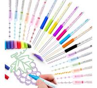 XSQD 20PCS Fluorescente Della Curva Studente Marker, Doppia Linea Contorno Di Colore, Evidenziatore Dell'inchiostro D'acqua 0.5mm, Per Carte Regalo, Disegno