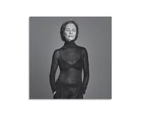 XSQING Poster su tela con stampa artistica da parete di Charlotte Rampling, famosa attrice, decorazione moderna, 70 x 70 cm