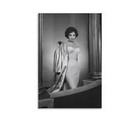 XSQING Stampa artistica da parete su tela, motivo: Gina Lollobrigida, poster decorativo moderno per la casa, 30 x 45 cm