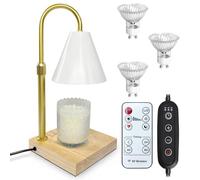 XSS Lámpara calentador de velas, lámpara perfumada con temporizador y atenuador, lámpara perfumada de Altura Ajustable, Regalo para Mamá para Velas perfumadas, Hogar, Dormitorio, Decoración (Blanco)