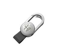 XSSJXMDJ Portachiavi Auto per Alfa Romeo Junior 2024, Multifunzionale Resistente Portachiavi Uomo Donna Portachiavi Macchina Porta Chiavi Accessori, A-Silver
