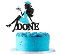 Xsstarmi 1 confezione 2025 topper per torta di laurea glitter ragazze diploma fatto torta pick classe del 2025 complimenti laurea decorazioni per torte per ballo scolastico 2025 scuola laurea