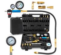 XSTARYE 46 Pezzi Kit Tester di Compressione Diesel | Tester Perdita di Cilindri con Manometro a Doppio Quadrante per Benzina e Diesel, per HDI, TDCi, Pump Duse (PD)