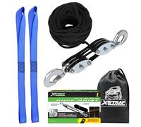 XSTRAP STANDARD Paranco a corda resistente da 0,9 kg, 15,2 m, blocco di carico di lavoro e sistema di puleggia per sollevare oggetti pesanti (nero)