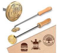 XSTZR Ferro da Stiro con Marchio Personalizzato, Timbro Metallico con Logo Personalizzato per Incisioni su Legno, Cuoio, Torte e Carne, Strumento Portatile Riscaldato a Fiamma per Lavorazione del