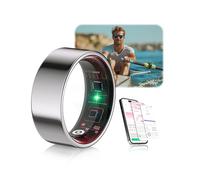 XSWCCJJ 2025 Smart Ring【Branchen Nr.1 - 0 Errori di misurazione】& Sport Specifico per Sleep Tracking Wearable, SpO2, Android iOS per anelli per uomini e donne Silver 12#