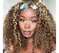XSY Parrucca per capelli umani 50 cm evidenziare ombre crespi ricci parrucche per capelli umani senza colla Nessuno parrucche ondulate brasiliane vergini brasiliane da indossare e andare densità del
