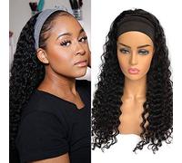 XSY Parrucca per capelli umani Fascia per capelli umani Mezza parrucche per capelli umani 10A Brasiliano Glueless Parrucche per capelli umani Nessuna parrucca frontale in pizzo Onda profonda Densità