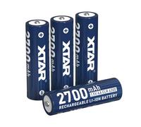 XTAR 4300 mWh, 2700 mAh, 1,5 V, batteria al litio ricaricabile, massima capacità per fotocamere selvatiche, giocattolo RC, scarico massimo 2,5 A, ricarica rapida 2,6 H, 1200 cicli di ricarica, a prova