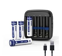 XTAR BC4+ 4 batterie AA da 1,5 V