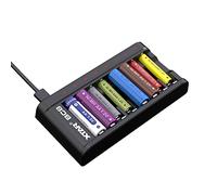 XTAR BC8 Caricabatteria 1.5v batterie ricaricabili Tipo C per batterie ricaricabili 1.5V Li-ion e 1.2V Ni-MH AA/AAA ricaricabili (BC8 Charger)