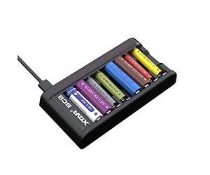 XTAR BC8 Caricabatteria 1.5v batterie ricaricabili Tipo C per batterie ricaricabili 1.5V Li-ion e 1.2V Ni-MH AA/AAA ricaricabili (BC8 Charger)