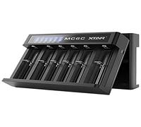 XTAR MC6C LCD Smart Charger18650 Caricatore 6-Slot USB Caricatore per 18650 18700 20700 21700 22650 25500 26650 Flat 32650