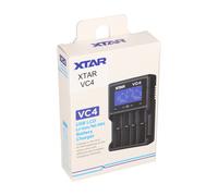 Xtar VC4 Caricabatterie Con Display LCD Per Li-Ion NI-MH Batteria Nera