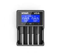 VC4 Caricabatteria USB a 4 alloggiamenti Ingresso Micro USB, Display LCD per ...