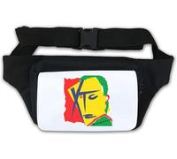 XTC Drums and Wires Rock - Marsupio con logo colorato, colore: Bianco