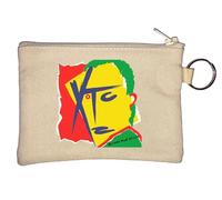 XTC Drums and Wires Rock - Portamonete con logo colorato, colore: Beige