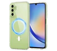 XTCASE Cover Magnetica per Samsung Galaxy A34 5G [Compatibile con Magsafe], Custodia Trasparente Hard PC Anti-Graffio Antiurto Protettiva Case con Paraurti in TPU Flessibile Morbido, Clear