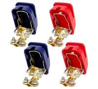 XTDMJ 2 paia di morsetti per batteria per auto, 12 V, morsetti rapidi per auto, moto, camion, barca, rosso e blu