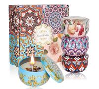 XTDMJ - Candele profumate, set regalo per donne, confezione da 4 candele naturali in cera di soia per aromaterapia, candela profumata per sollievo dallo stress, rilassamento del corpo, Natale