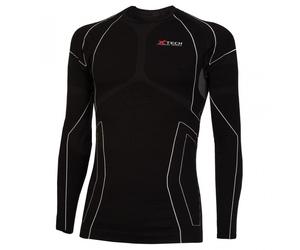 XTECH MAGLIA INTIMA RACE 3 MANICHE LUNGHE GIROCOLLO, NERO