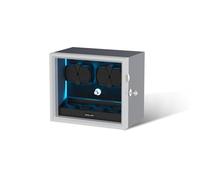 XTELARY Avvolgitore per 4 orologi automatici, carica orologi automatici bloccabili con 4 scomparti extra, 4 modalità di rotazione, cuscinetti flessibili per orologi, motore Mabuchi silenzioso e