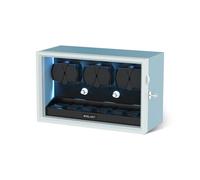 XTELARY Caricatore per orologi automatici 4/6/8/12, movimento automatico bloccabile con scomparti extra per orologi, 4 modalità di rotazione, cuscino flessibile, motore Mabuchi silenzioso e