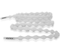 XTENEX XH200 Series 30" Elastic Running Shoe Laces - Patented Tapered Knot Design, Moderate Fit - White