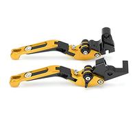 XTevu Palancas de embrague de freno, conjunto de palanca CNC compatible con XJ6 Diversion 2009-2015, palancas de control de manos de motocicletas, par de palanca de aluminio (Oro)