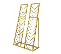XTGDIEM Espositore da Terra for Piastrelle in Ceramica con 24 Scomparti Vari Campioni di Materiali Costruzione(Gold,150x105x50cm)