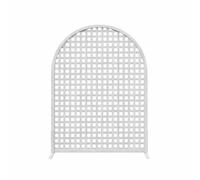 XTGDIEM Schermo divisorio in Legno for la Privacy, divisorio Decorativo con Tubi e Listelli, Recinzione for Patio, Giardino, Balcone o Cortile, nascondi Cestino.(White,90x120cm)