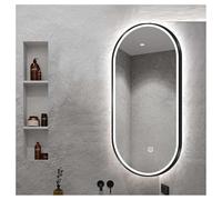 XTGDIEM Specchio Angolare A Parete Con Luce LED, Staffa Girevole, Specchio For Il Trucco Ad Alta Definizione A 360°, Può Essere Appeso Verticalmente O Orizzontalmente(50x90cm)