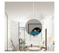 XTGDIEM Specchio Sospeso Rotondo Da Soffitto, Specchio Cosmetico Da Bagno Sospeso, Adatto A Casa O In Hotel, Specchio Decorativo In Vetro Semplice, Chiaro E Pratico(50cm)