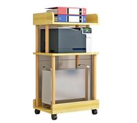 XTGDIEM Supporto Multimediale AV, Supporto for Giradischi, Ripiano in Legno, Adatto for Sale Studio E Hotel, Sale da Canto, Uffici, Biblioteche, Tipografie(Yellow)