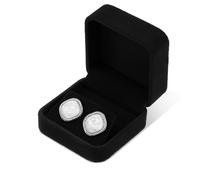 Xthrotsenk Scatole per orecchini, in velluto nero, scatola regalo per gioielli, piccoli orecchini, collane, ciondoli, gioielli, proposte, matrimoni, fidanzamenti, compleanni