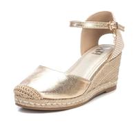 XTI 142334, Sandalo Espadrillas con Zeppa Donna, Oro, 37 EU