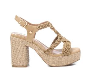 XTI 142839, Sandali con Zeppa Donna, Beige, 36 EU