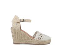 Xti espadrillas da donna con zeppa alta sandali estivi in corda plateau beige 39