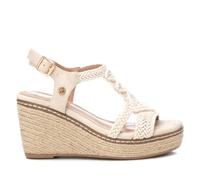XTI Sandali 142834 Bianco Sporco - Altezza Zeppa 8 cm