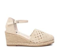 XTI - Sandali con zeppa da donna - Calzature comode e versatili - Moda casual, Beige 42, 36 EU