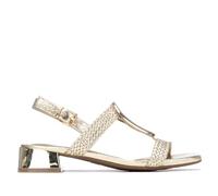 XTI - Sandali Donna Oro - Scarpe comode e versatili - Moda casual - Modello 14549303 (Misurare 36)